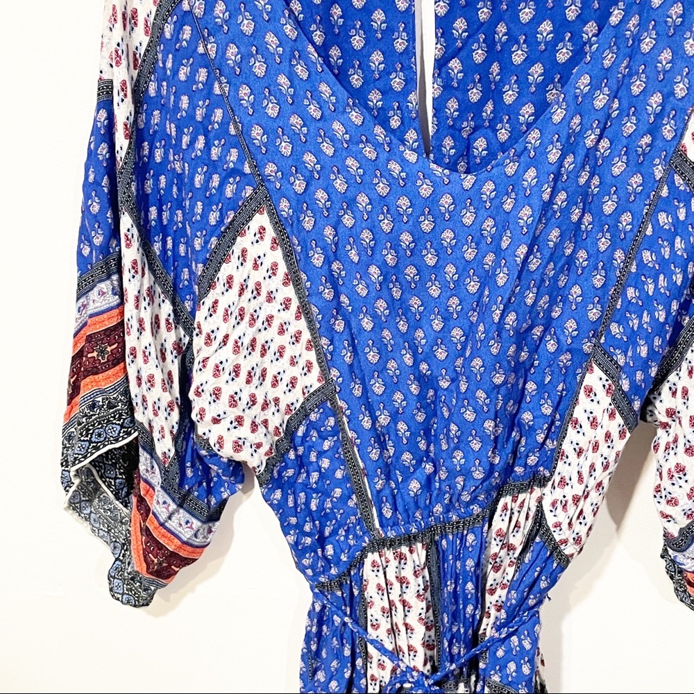 American Eagle Size Small Blue Patchwork Boho Cin… - image 3